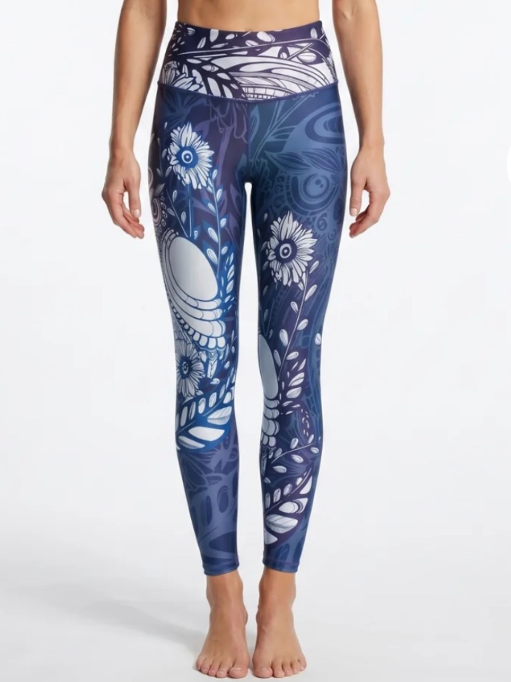 NoMiNoU Stiller of Storms NWT High Waist Art Yoga Leggings Made Canada M